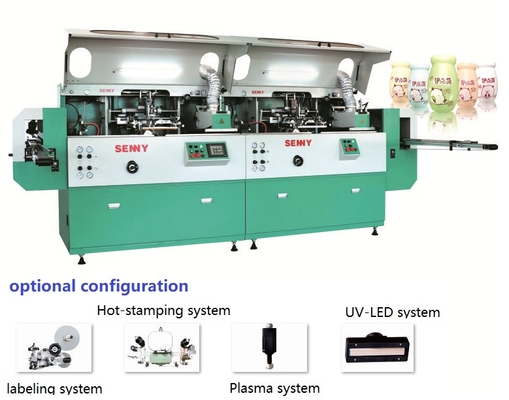 2-Farben 85 Stück/min Automatische UV-Siebdruckmaschine für Kunststoffflaschen