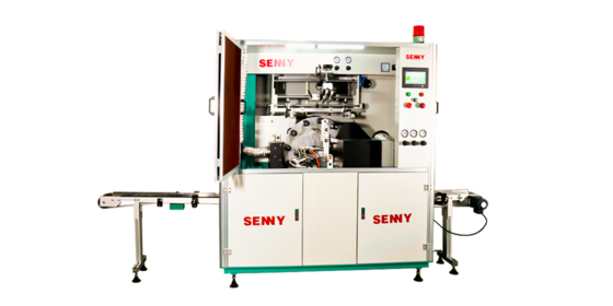1-Farben 50 Stk./min Runde Glas/Deckel Automatische UV-Siebdruckmaschine
