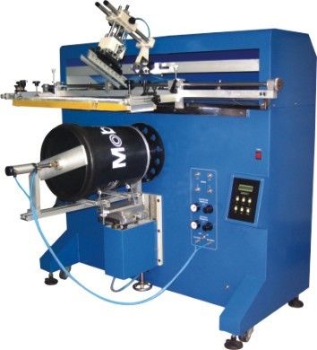 Halbautomatische Siebdruckmaschine für zylindrische Eimer