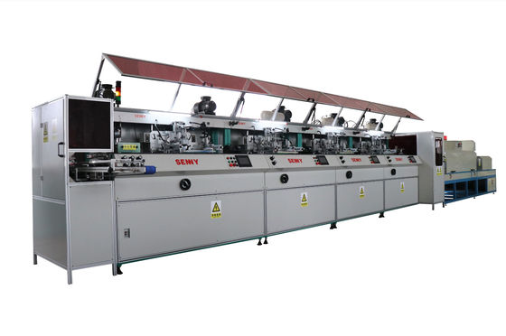 4 Farbe 4 Station 2400 Stück/Stunde Mehrfarbiger Bildschirmdruckmaschine 350x250mm