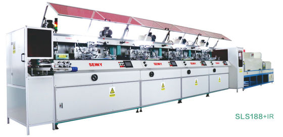 5 Flaschen-Siebdruck-Ausrüstung 300x250mm der Stations-6000pcs/Hr