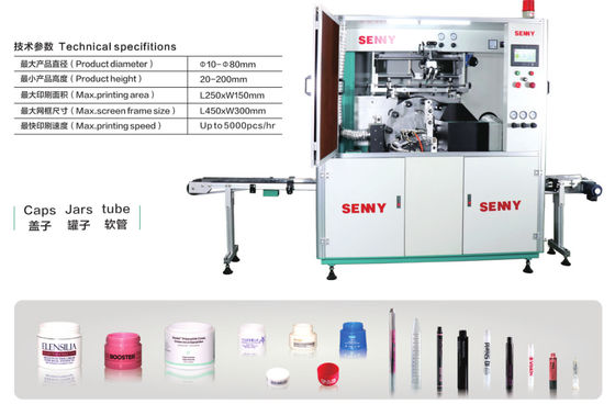 1 Farbe 5000 Stück/Stunde Vollautomatische Siebdruckmaschine 250x150mm