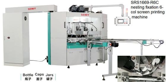 6 Zylinder-Siebdruck-Maschine 380V der Farbe7bar automatische für Flasche