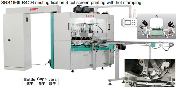 Mehrfarbensiebdruck-Maschine SGS 2700pcs/Hr für runde Flasche