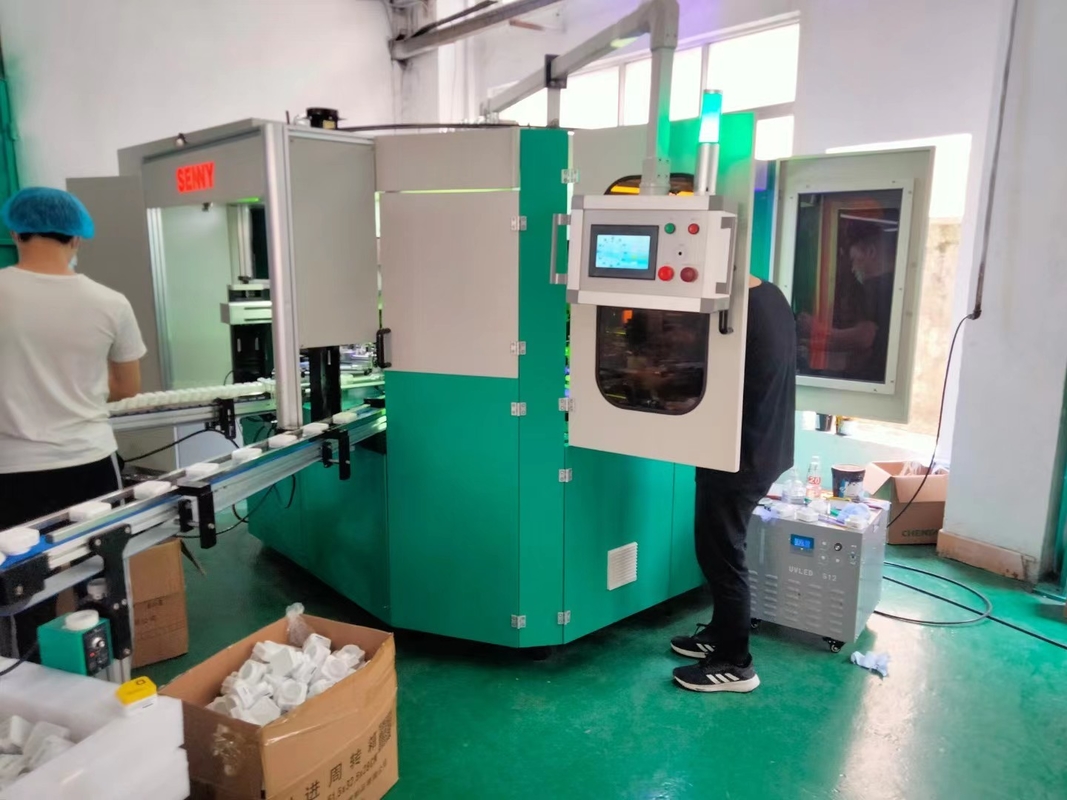 2-6 Farben Glasflasche Servo-getriebene Drehbildschirmdruckmaschine, Druckfläche 300 mm X 200 mm