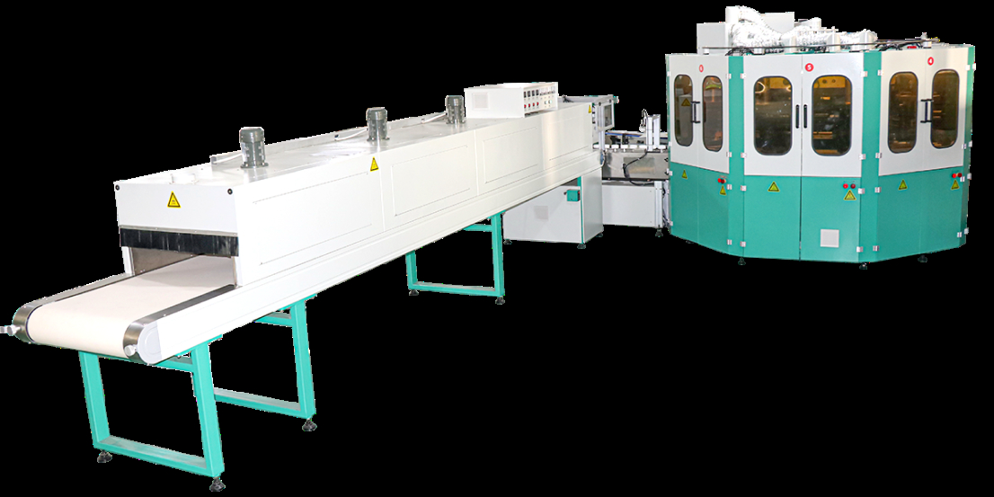 55pcs/min CNC Glass Bottle 6-Color IR+UV Screen Printing Machine