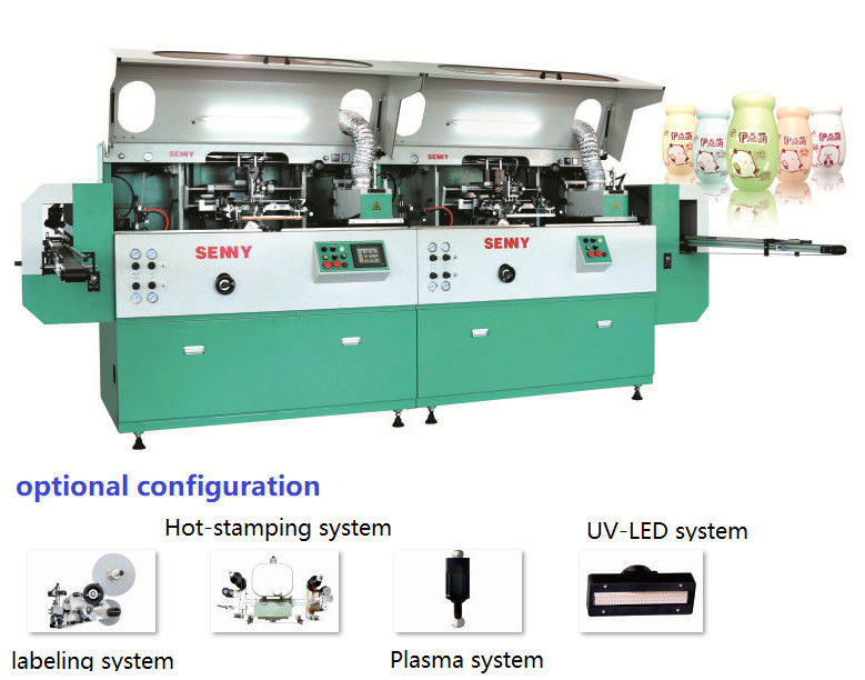5000 Stück/Std. Mehrfarbige automatische Zylinderbildschirmdruckmaschine 250x200mm Produkt