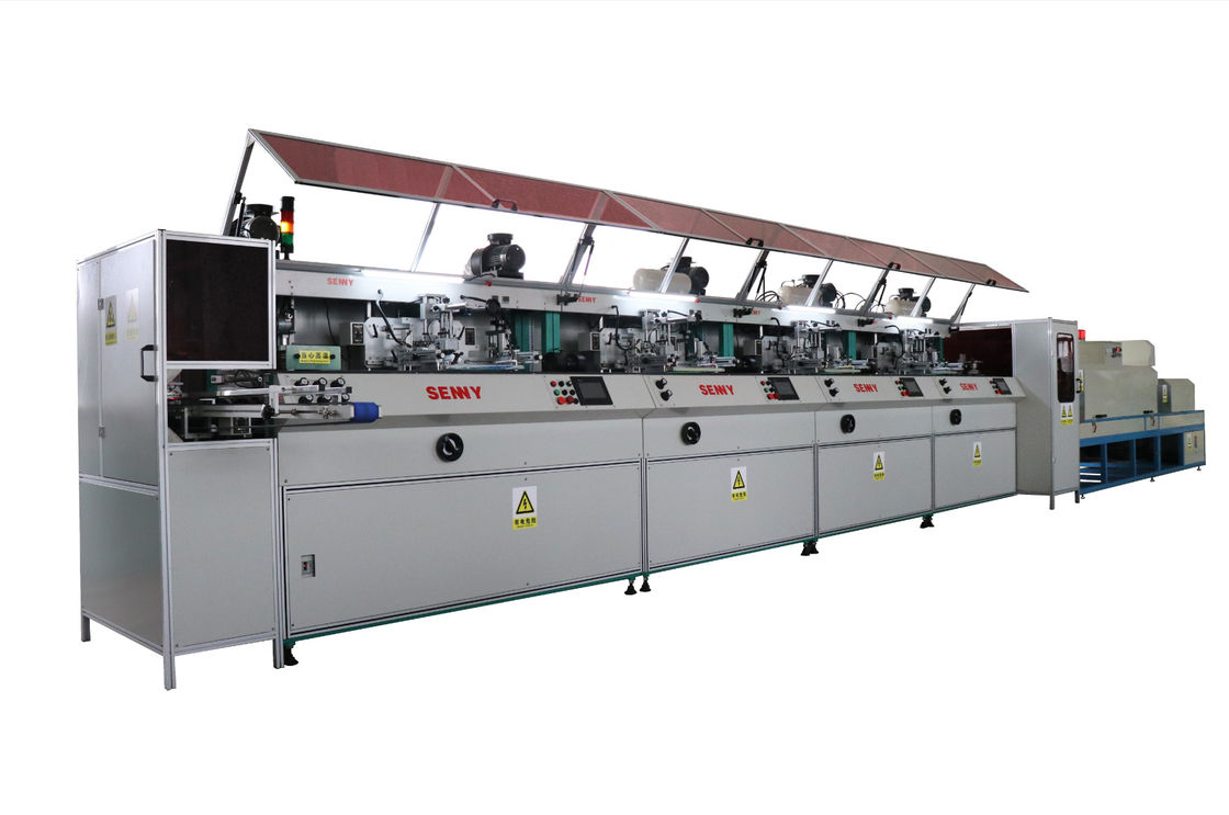 4 Farbe 4 Station 2400 Stück/Stunde Mehrfarbiger Bildschirmdruckmaschine 350x250mm
