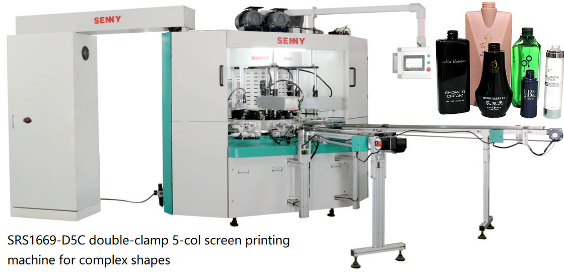1800 Stück/Stunde 6bar Farbbildschirmdruckmaschine für runde Flaschen