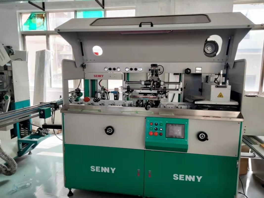 Servo gefahrene UVflaschen-Drucker-Multicolor Screen Printing-Maschine mit der heißen stempelnden Kennzeichnung